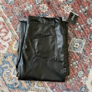VINTAGE Y2K XHILARATION VEGAN LEATHER BOOTCUT PANTS